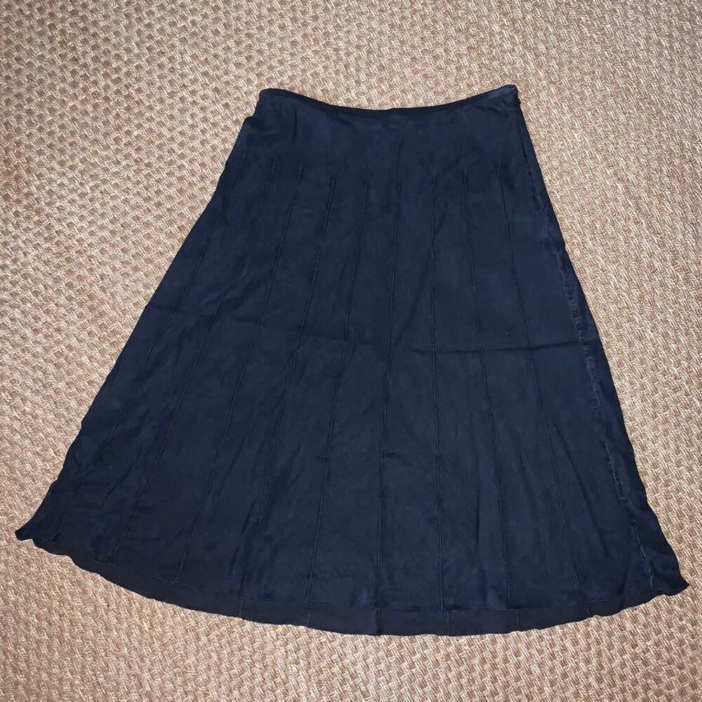 ZOZO Dark Midi Lagenlook / Boho Skirt w/ Pleated Detailing Size 8